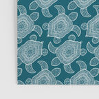 Tropical Turtle | Lagoon Blue  Poster Gallery Image 3