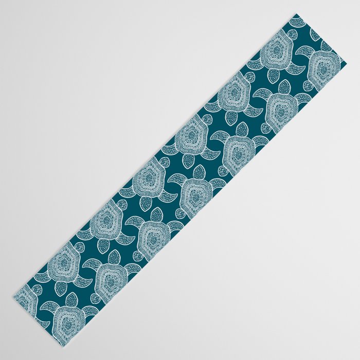 Tropical Turtle | Lagoon Blue  Table Runner Gallery Image 3