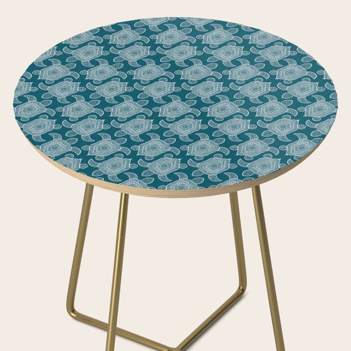 Tropical Turtle | Lagoon Blue  Side Table Gallery Image 2