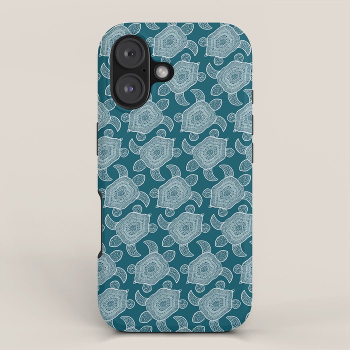Tropical Turtle | Lagoon Blue  iPhone Case Gallery Image 1