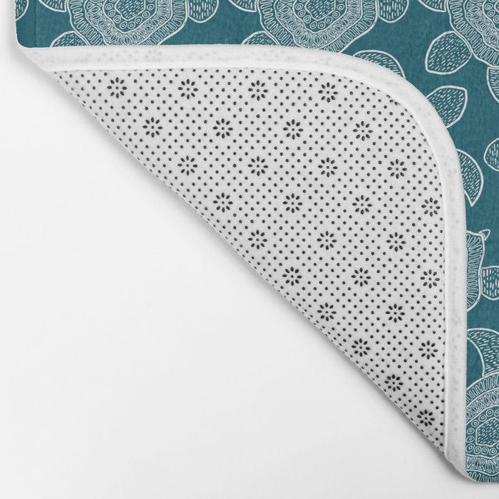 Tropical Turtle | Lagoon Blue  Bath Mat Gallery Image 2