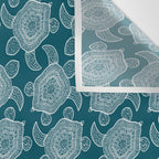 Tropical Turtle | Lagoon Blue  Wall Tapestry Gallery Image 3