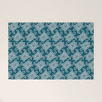 Tropical Turtle | Lagoon Blue  Welcome Mat Gallery Image 1