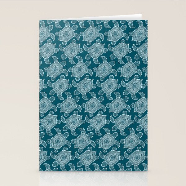 Tropical Turtle | Lagoon Blue  Stationery Card Gallery Image 1