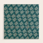 Tropical Turtle | Lagoon Blue  Wood Wall Art Gallery Image 1