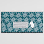 Tropical Turtle | Lagoon Blue  Desk Mat Gallery Image 1