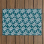 Tropical Turtle | Lagoon Blue  Outdoor Rug Gallery Image 1