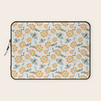 Honey Bees and Orange Flowers Laptop Sleeve Gallery Image 1