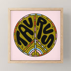 Taurus Peace Sign Mini Art Print Gallery Image 1