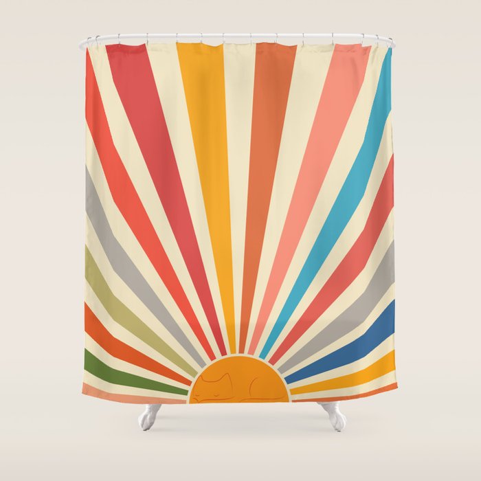 Cat Landscape 46 Shower Curtain Gallery Image 1