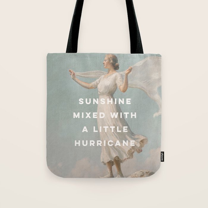 Sunshine Mixed With a Little Hurricane, Feminist Tote Bag Gallery Image 1