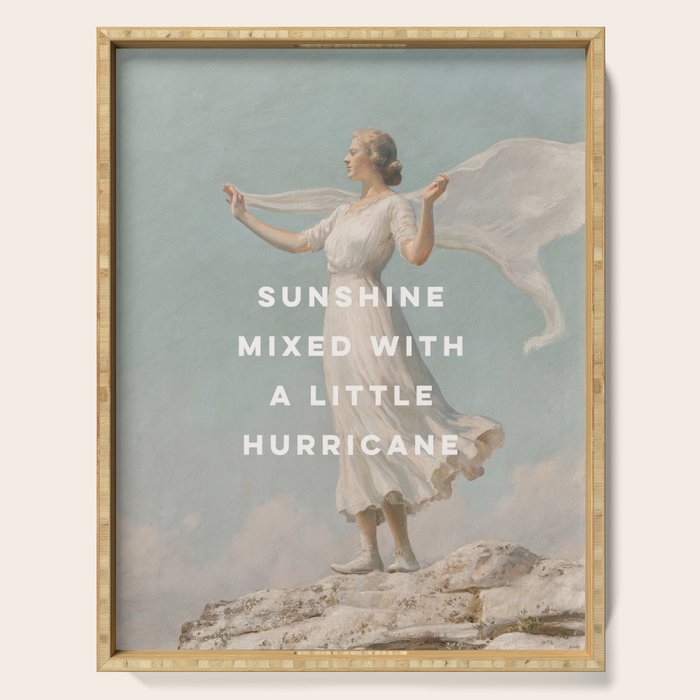 Sunshine Mixed With a Little Hurricane, Feminist Serving Tray Gallery Image 1