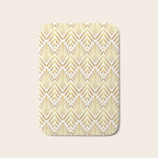 Gold art deco diamonds on white Bath Mat Gallery Image 1