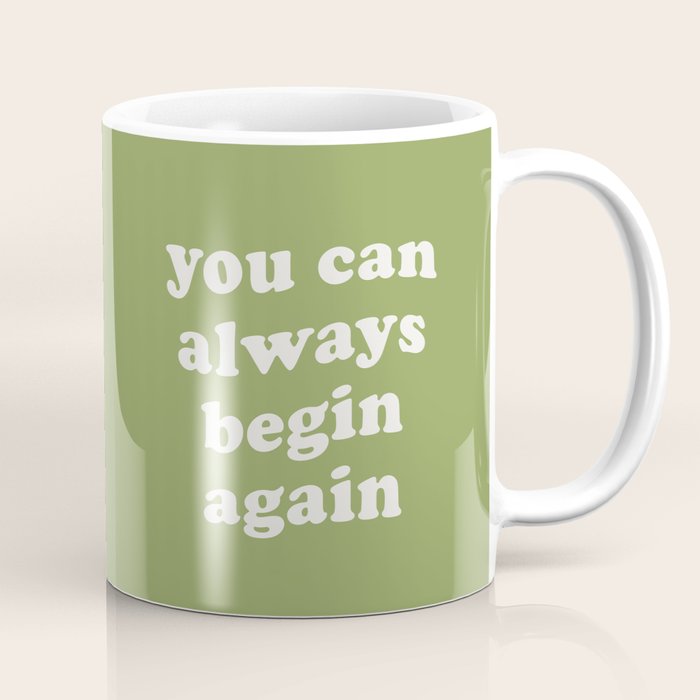 Begin Again Green Coffee Mug Gallery Image 1