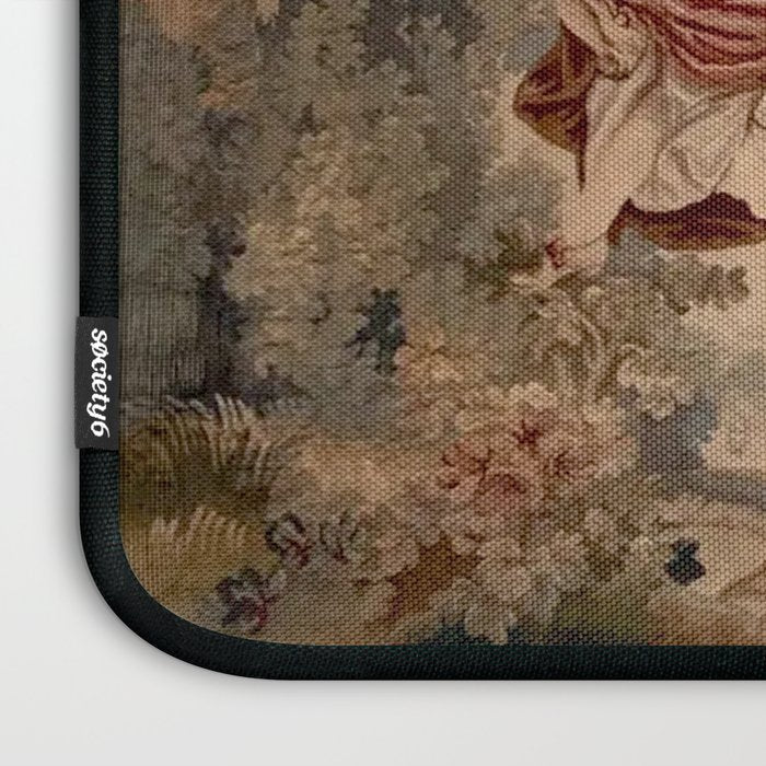 Antique 19th Century French Aubusson Rococo Romantic Lovers Tapestry Laptop Sleeve Gallery Image 3