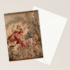 Antique 19th Century French Aubusson Rococo Romantic Lovers Tapestry Stationery Card Gallery Image 2