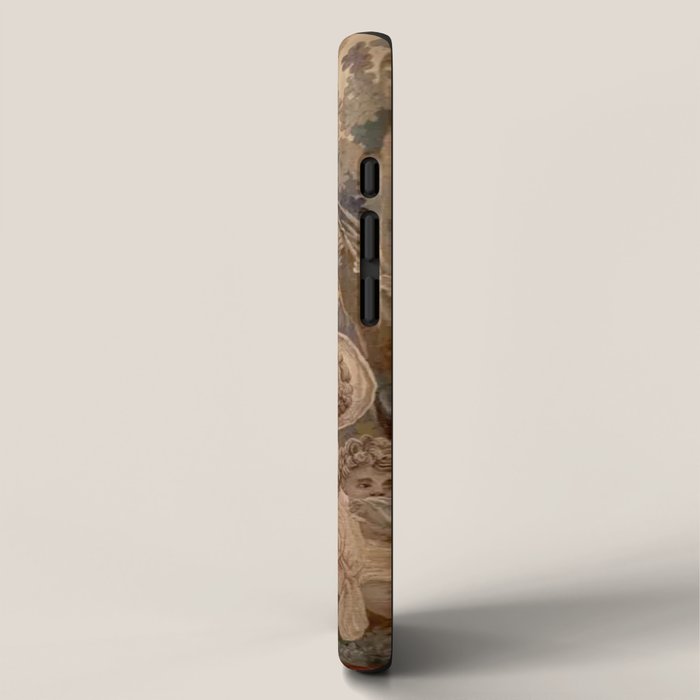 Antique 19th Century French Aubusson Rococo Romantic Lovers Tapestry iPhone Case Gallery Image 2