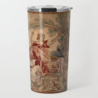 Antique 19th Century French Aubusson Rococo Romantic Lovers Tapestry Travel Mug Gallery Image 1