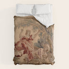 Antique 19th Century French Aubusson Rococo Romantic Lovers Tapestry Duvet Cover Gallery Image 6