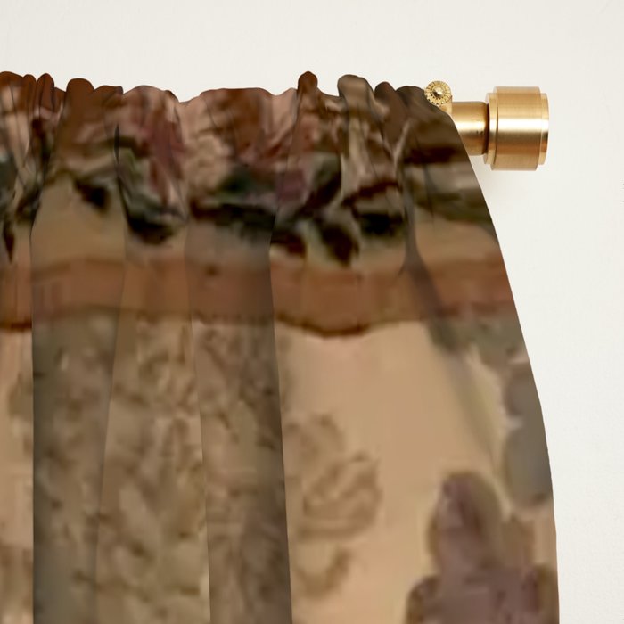 Antique 19th Century French Aubusson Rococo Romantic Lovers Tapestry Window Curtain Gallery Image 2