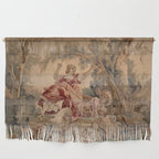 Antique 19th Century French Aubusson Rococo Romantic Lovers Tapestry Wall Hanging Gallery Image 1