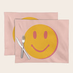 70s retro yellow smile face illustration  Placemat Gallery Image 1