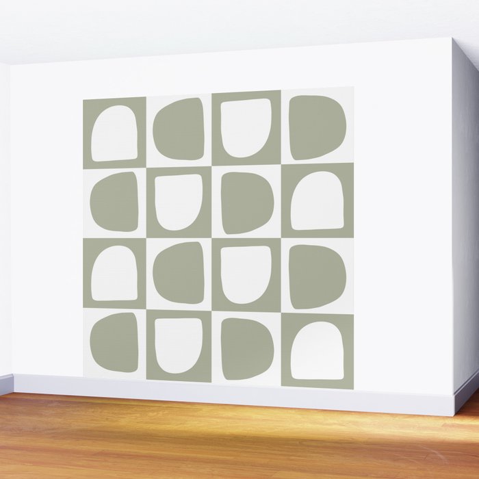 Art forms (sage) Wall Mural Gallery Image 2