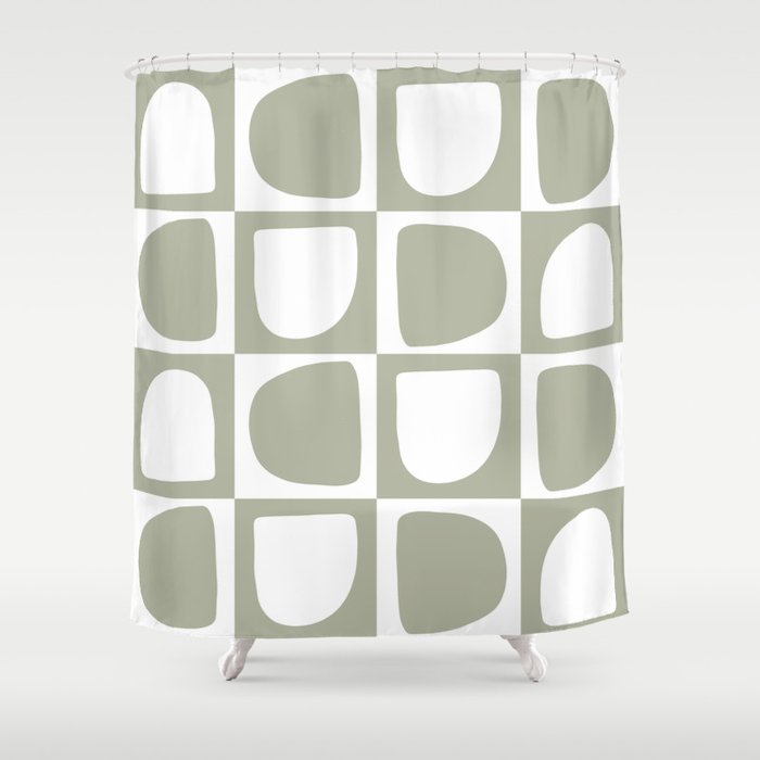 Art forms (sage) Shower Curtain Gallery Image 1