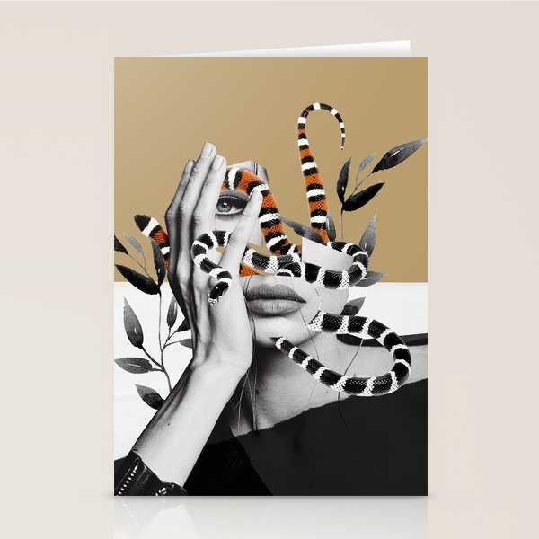 Woman and snakes Stationery Card Gallery Image 1