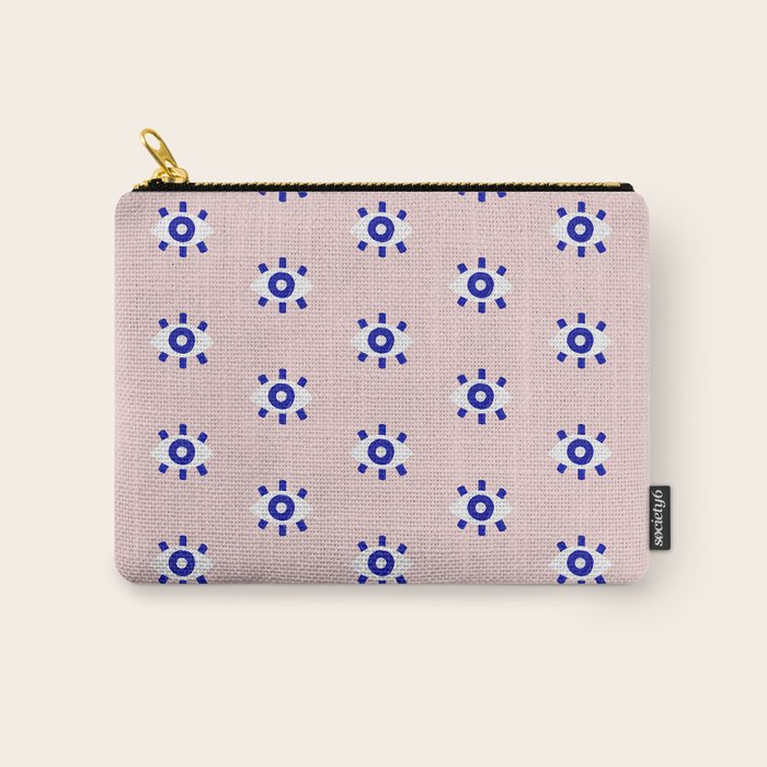 Evil Eye Dots - Navy & Blush Palette Carry All Pouch Gallery Image 1