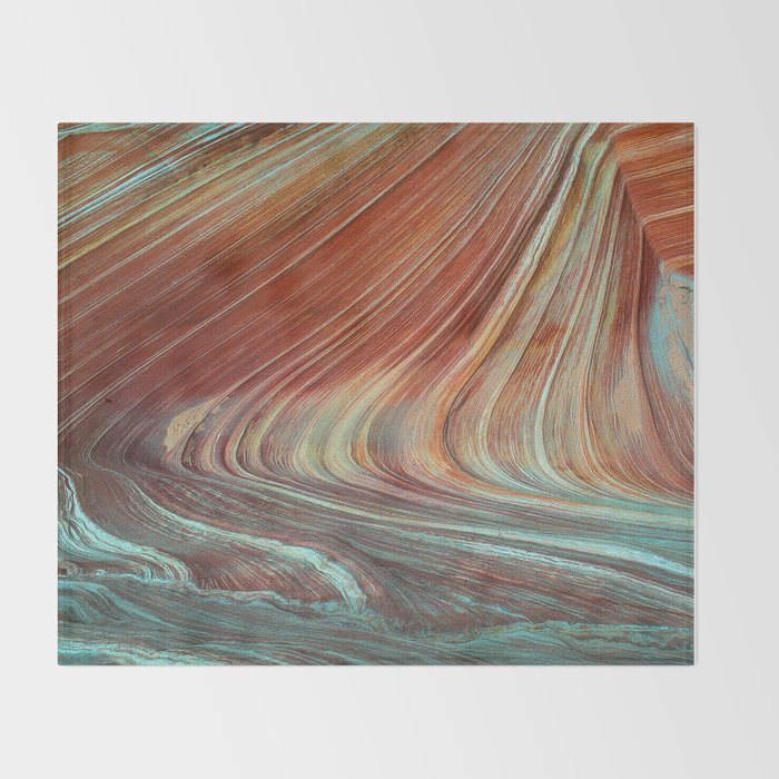 Epic Paria Wilderness Canyons 'Painted' Colored Sandstone Throw Blanket Gallery Image 2