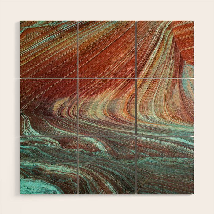 Epic Paria Wilderness Canyons 'Painted' Colored Sandstone Wood Wall Art Gallery Image 1