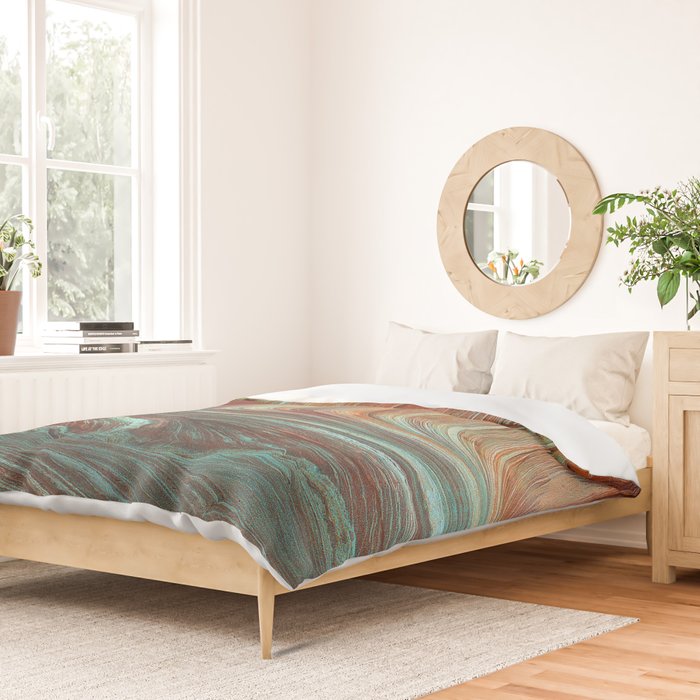Epic Paria Wilderness Canyons 'Painted' Colored Sandstone Duvet Cover Gallery Image 2