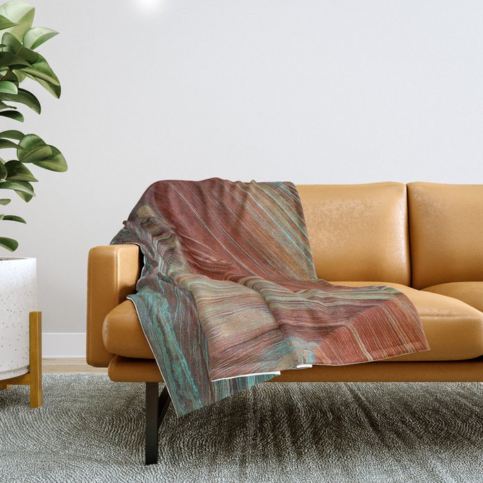 Epic Paria Wilderness Canyons 'Painted' Colored Sandstone Throw Blanket