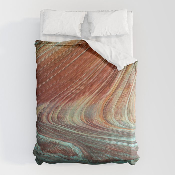 Epic Paria Wilderness Canyons 'Painted' Colored Sandstone Duvet Cover
