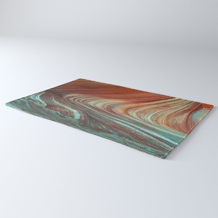 Epic Paria Wilderness Canyons 'Painted' Colored Sandstone Rug Gallery Image 3