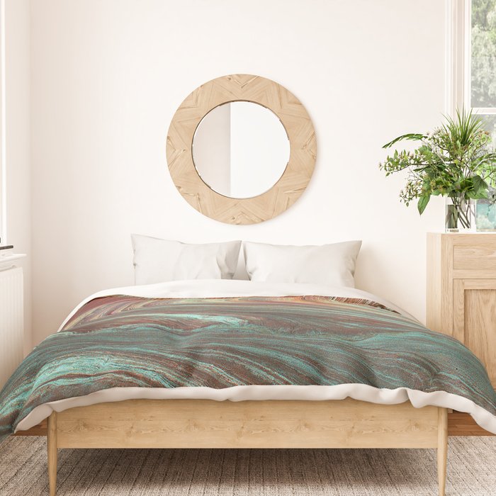 Epic Paria Wilderness Canyons 'Painted' Colored Sandstone Duvet Cover Gallery Image 3