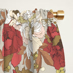 pattern lush red, beige and white peonies Window Curtain Gallery Image 2