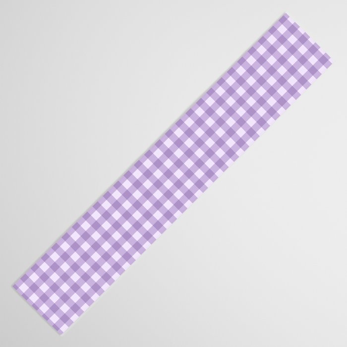 Gingham Plaid Pattern - Lilac Purple Table Runner Gallery Image 3