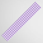 Gingham Plaid Pattern - Lilac Purple Table Runner Gallery Image 3