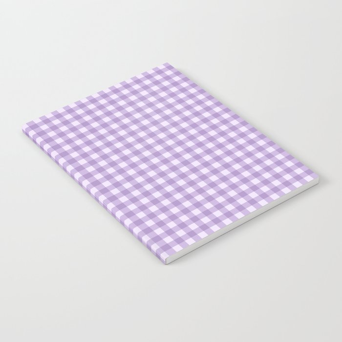 Gingham Plaid Pattern - Lilac Purple Notebook Gallery Image 1