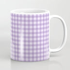 Gingham Plaid Pattern - Lilac Purple Coffee Mug Gallery Image 1