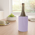 Gingham Plaid Pattern - Lilac Purple Wine Chiller Gallery Image 4