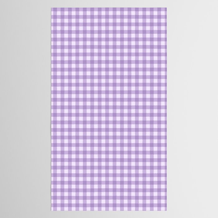 Gingham Plaid Pattern - Lilac Purple Tablecloth Gallery Image 2