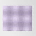 Gingham Plaid Pattern - Lilac Purple Throw Blanket Gallery Image 2