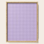 Gingham Plaid Pattern - Lilac Purple Serving Tray Gallery Image 1