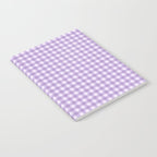 Gingham Plaid Pattern - Lilac Purple Notebook Gallery Image 2