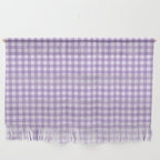 Gingham Plaid Pattern - Lilac Purple Wall Hanging Gallery Image 1