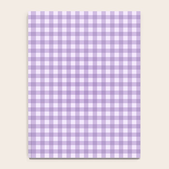 Gingham Plaid Pattern - Lilac Purple Notebook Gallery Image 4