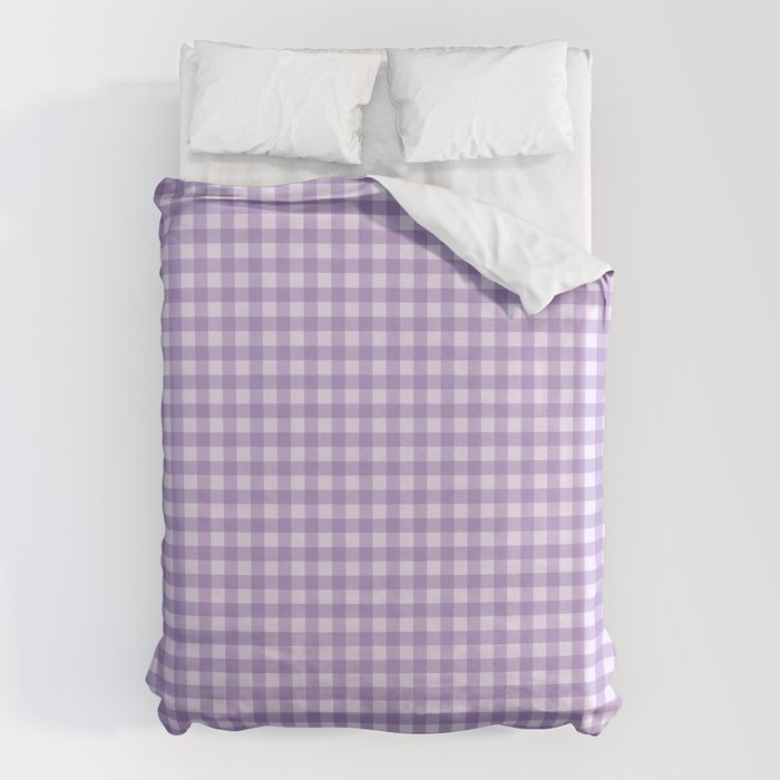 Gingham Plaid Pattern - Lilac Purple Duvet Cover Gallery Image 1